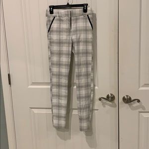 Black and white striped pants.  Gently worn.